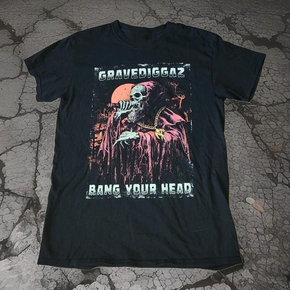 Rare! Gravediggaz Band Bang Your Head Shirt Unisex Concert S to 5XL MQ039 Unisex T-Shirt S