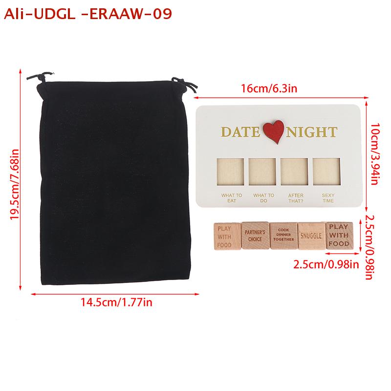 1Set Date Night Dice Take Out Dice For Couples Portable Couple Wooden Dice Kit For Adult Women Men Husband Girlfriend Boyfriend