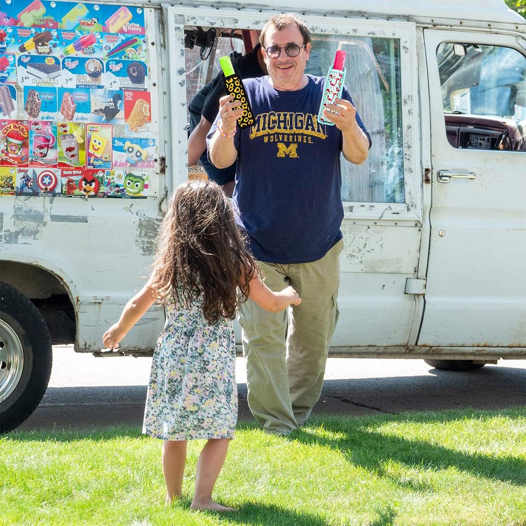 Popsicle Holders Bags Ice Pop Reusable Cartoon Pattern For Yogurt Tubes Freezer Juice Bars Colorful Sleeves Protective Cover