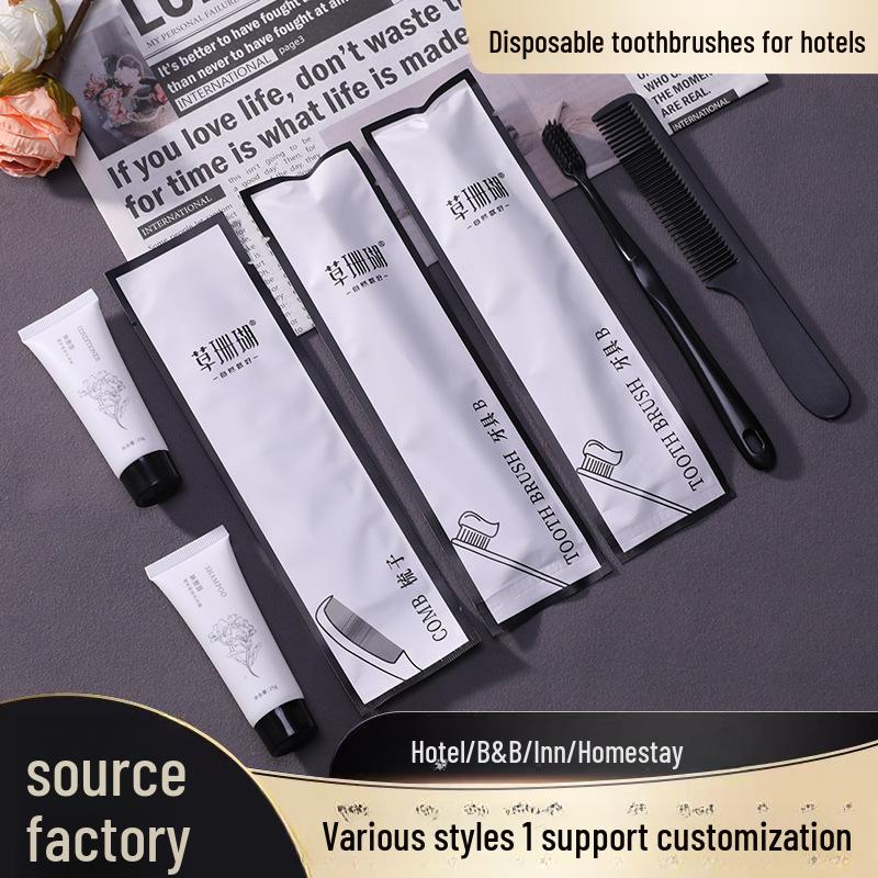 Disposable Travel Toothbrush & Toothpaste Set for Hotels & Homestays