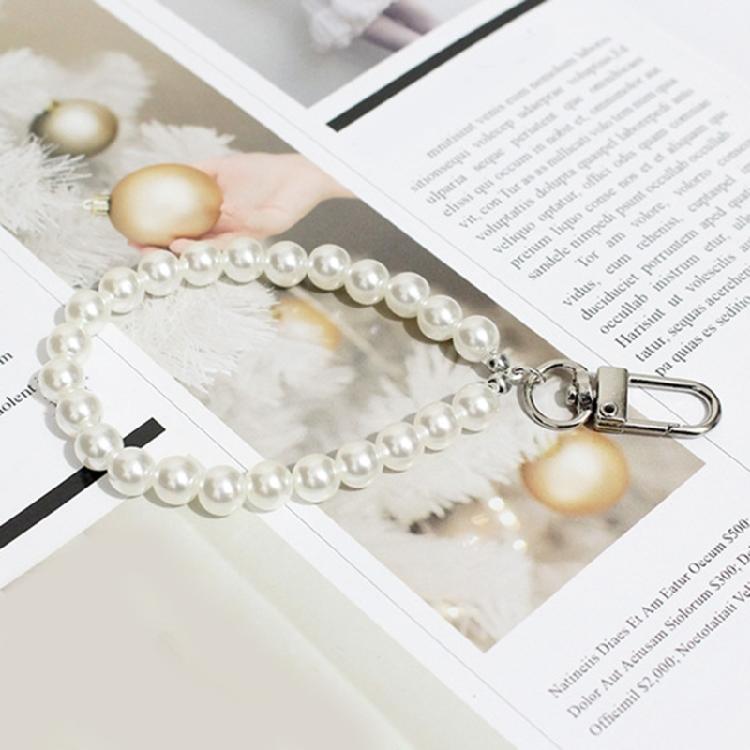 Imination Pearl Wrist Lanyard Keychain Anti-Lost Phone Charm Strap Pendant