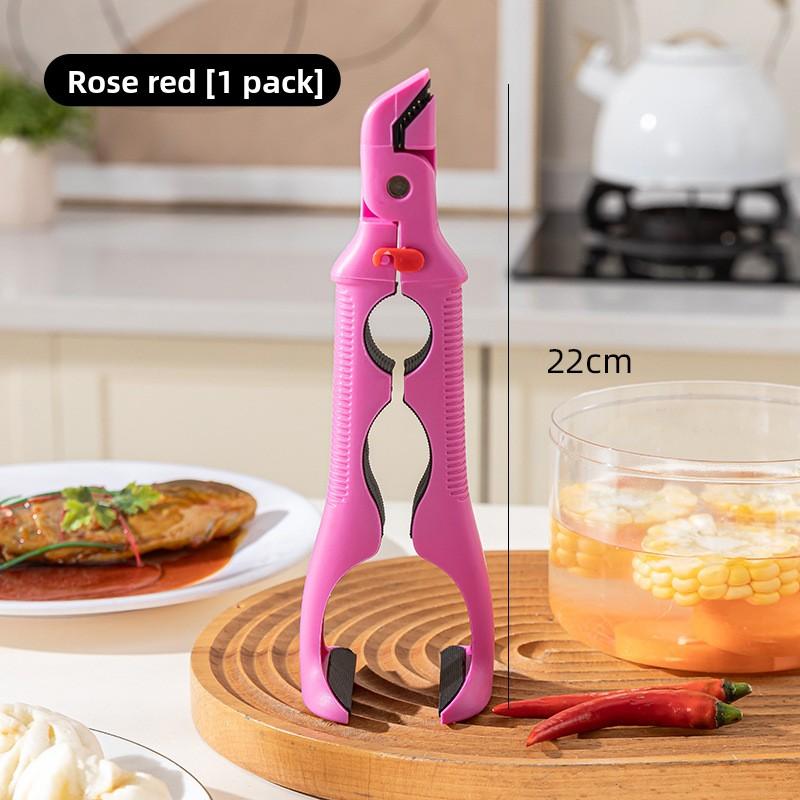 Three-in-one Dual-purpose Kitchen Anti-slip and Heat-resistant Tongs