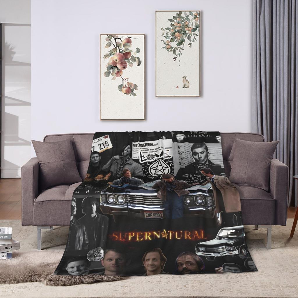 Supernatural TV Flannel Blanket  Super Soft Throw Blanket for Living Room Decorative Graphic Bedspread Sofa Bed Cover