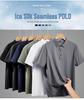 Men's Summer Ice Silk Two-Piece Set: Short Sleeve Top & Long Pants - Casual Sportswear for Father's Day Gift