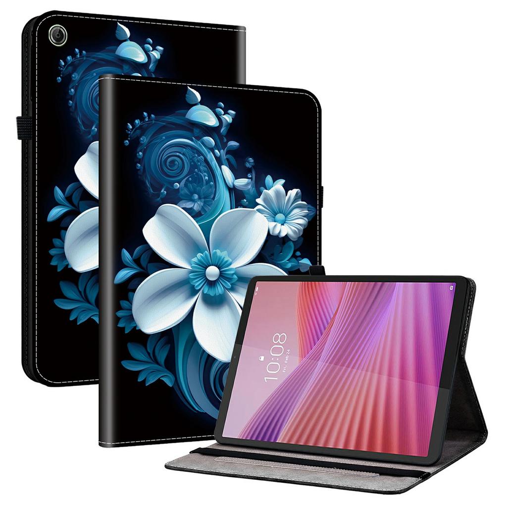 For Lenovo Tab K9 Leather Case Pattern Printed Stand Tablet Cover with Card Slots