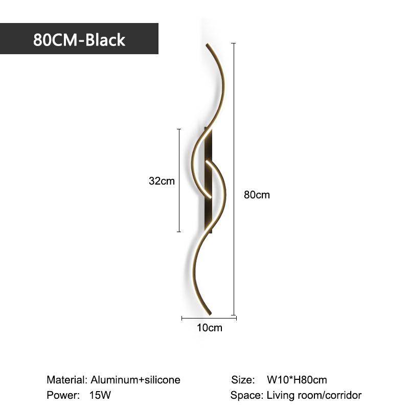 Black Gold LED Wall Lights for Bedroom Living Room Black Gold LED Wall Lamps Wall Sconce for Corridor Aisle AC85-265V