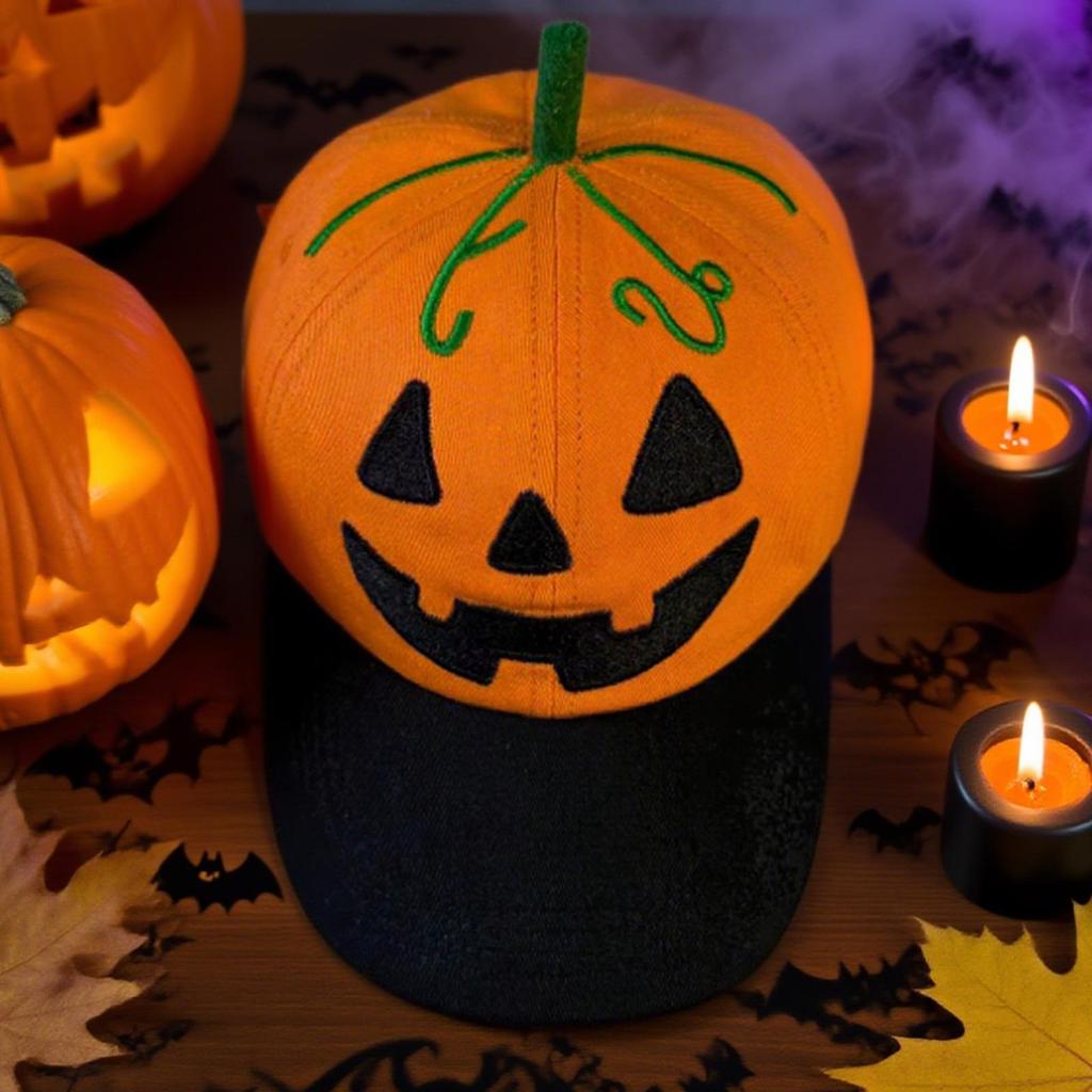 Pumpkin Baseball Hat Autumn Embroidered Pumpkin Costume Hat Adjustable Headwear Party Favors For Kids Daily Travel Festival