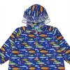 Ogawa Kukka Hippo Fish Design with Reflective Backpack with Storage and Adjustable Tucks for Wearing Over a Backpack Kids' Raincoat, 110cm, Tape,