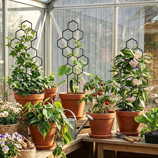 Plant Trellis for Climbing Plants Rustproof Garden Planter Trellis Decorative Plant Support Trellis for Potted Plants Monstera Ivy Pothos Flower Vine