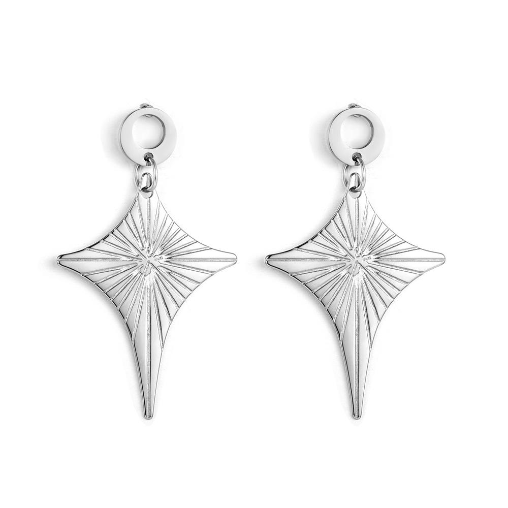 

LUXUKISSKIDS Korean Fashion Drop Earrings For Woman Heart Vintage 18K Gold Plated Large Star Pendients Party Wedding Accessories