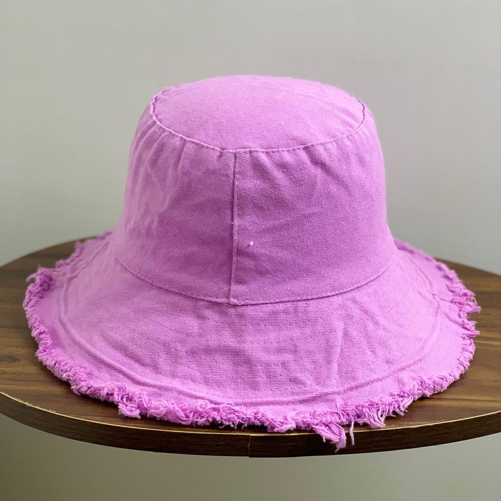 Cappello a secchiello in cotone con frange  Morbido cappello da pescatore  Forma in filo di alluminio Lavabile in acqua  Cappello a secchiello tinta unita da donna per tutte le stagioni