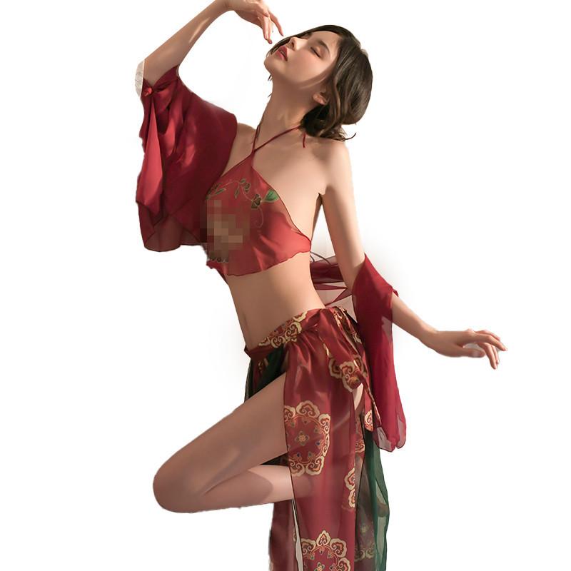 Sexy lingerie ancient clothing court style pure desire Hanfu belly pocket suit seduces Dunhuang Feitian Phoenix women's skirt