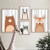 Jungle Animals Bear Squirrel Raccoon Fox Rabbit Wall Art Canvas Painting Nordic Posters And Prints Wall Pictures Kids Room Decor