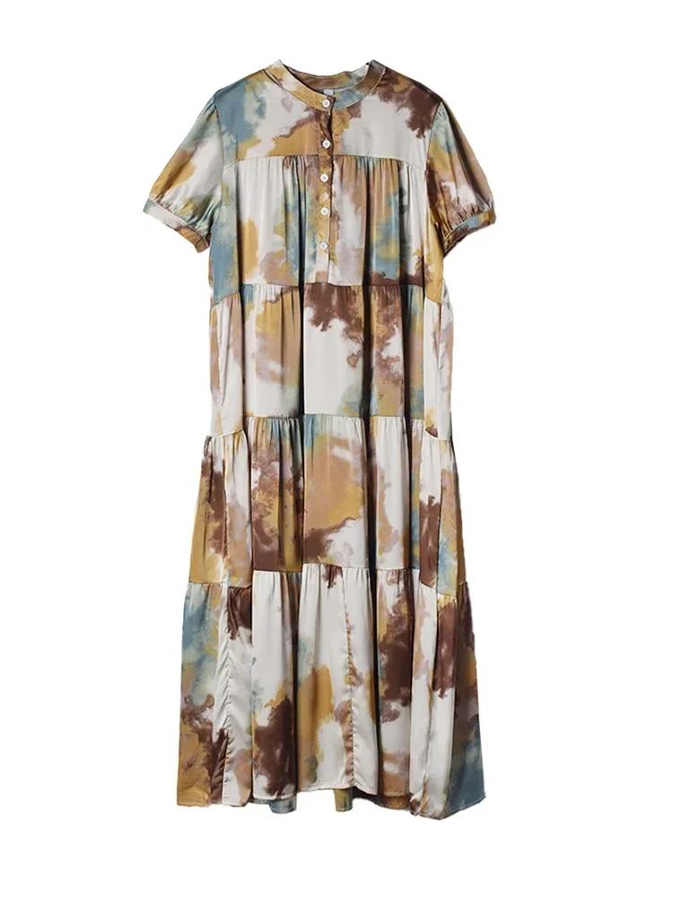 

Xitao Платье повседневного стиля с принтом WMD6097 One Size хаки