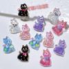 10PCS New Resin Cute Cartoon Shining Cat Series Flat Back Cabochon Home Decor DIY Scrapbook Crafts Jewelry Accessories