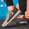 Men's Retro Casual Leather Running Shoes - Lightweight and Soft Sole for Autumn and Winter.