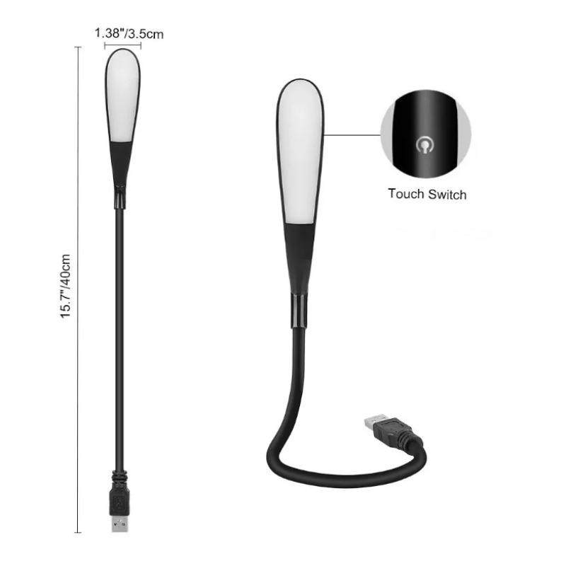 USB Mini LED Light Portable Laptops Touch Sensor Dimmable Table Desk Lamp for Power Bank Camping PC Laptops Book Night Lighting