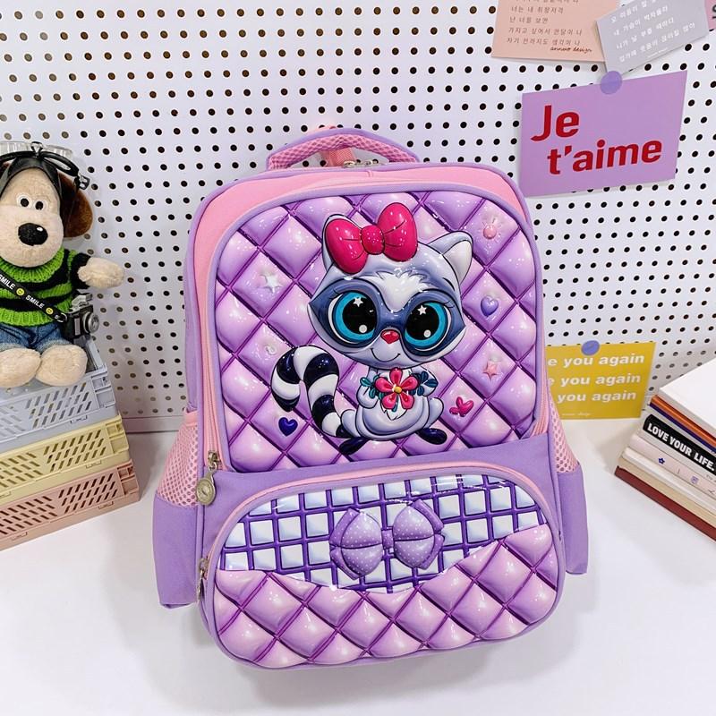 School Bag New Cartoon Animation Large Capacity Fashion Butterfly Rabbit Backpack Grade 1-3 Versatile Backpack