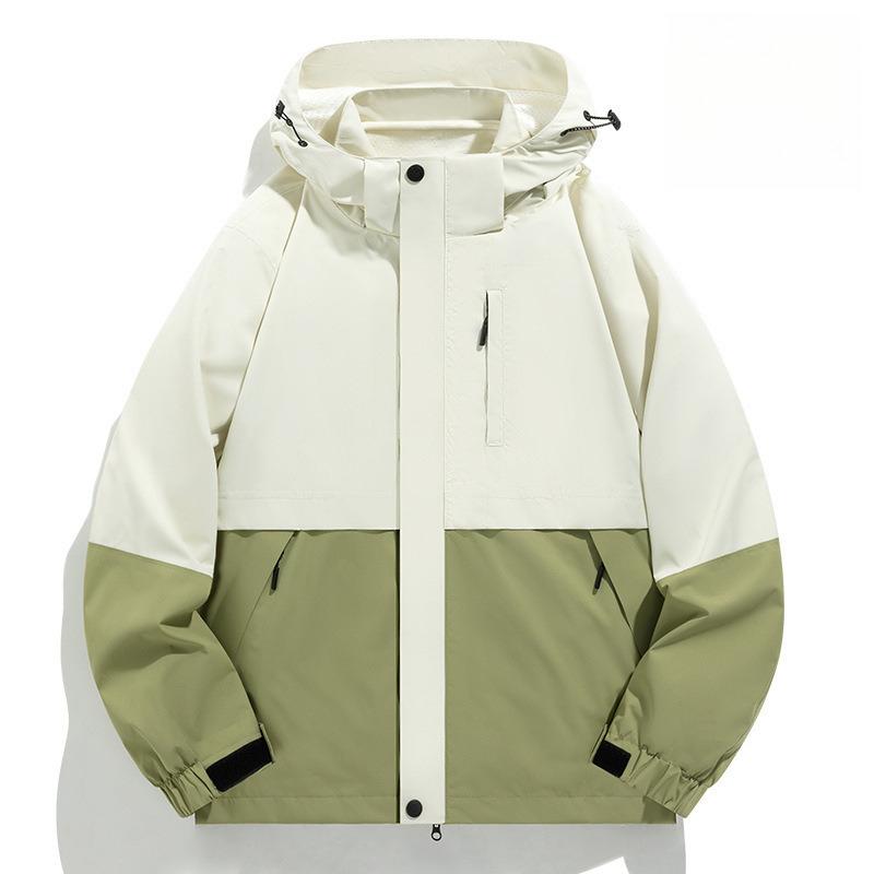 Herbst und Winter Drei-in-Eins Outdoor Wasserdicht und Atmungsaktiv Große Größe Bergsteigeranzug Herrenjacke