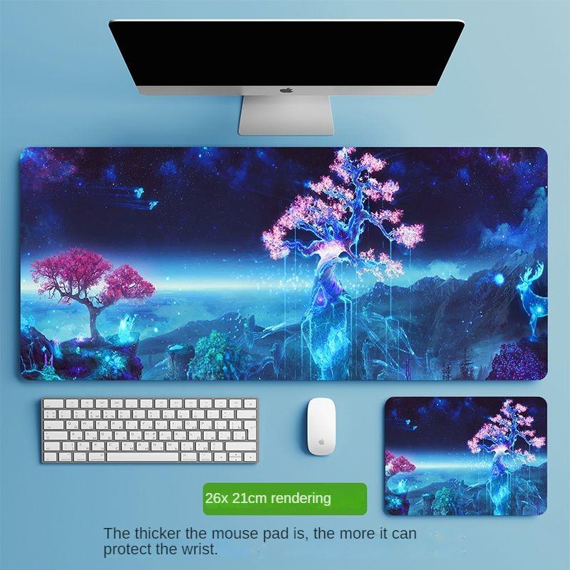 Mauspad, übergroß, Büro-Tastenkombination, integriertes Schloss, verdickt, individuell, gut aussehend, für Studenten, Computer, E-Sport, Tischmatte