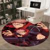 1pc Anime Cartoon Design Round Carpet for Office Chair Mat, NonSlip Rug Suitable for Home Decor, Living Room