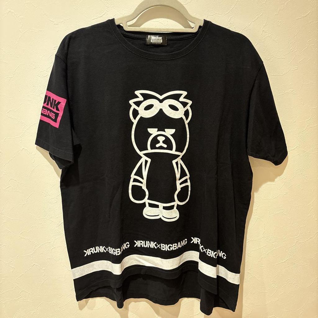 [USED] KRUNK X BIGBANG G-DRAGON Collaboration T-shirt, Black, Korean Style