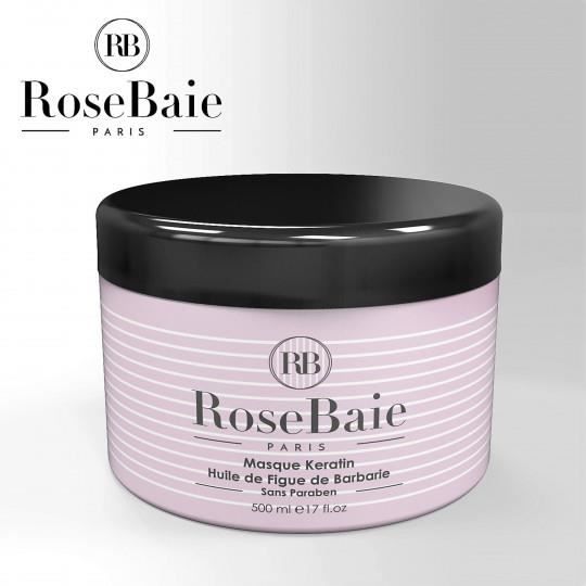 Masque - RoseBaie - 500 Ml - Kératine - Huile De Figue De Barbarie - Sans Sulfates