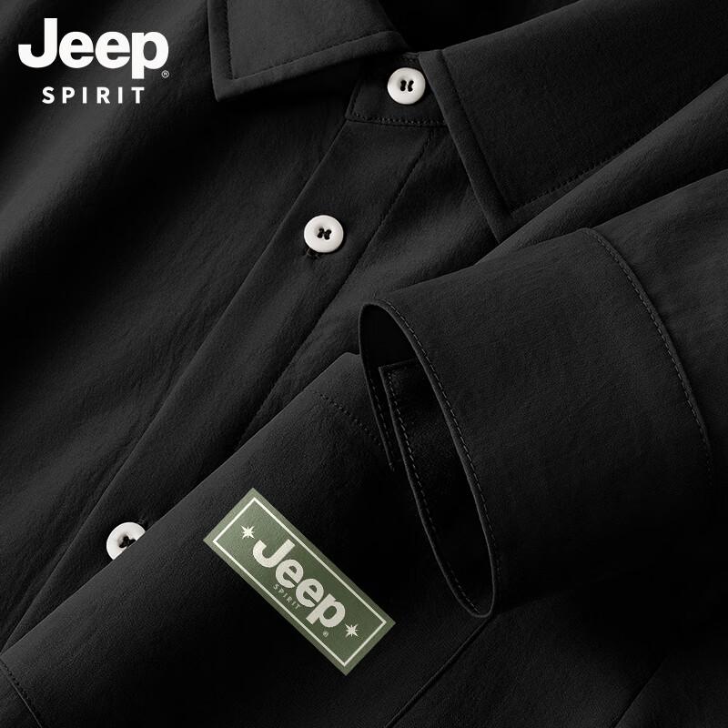 

Jeep Spirit Men s Long Sleeve Ice Silk Casual Shirt L