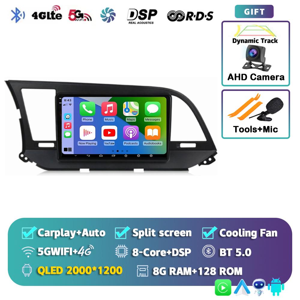 Android 14 Carplay Auto For Hyundai Elantra 6 2015 2016 2017 2018 Car Radio DPS GPS Navigaion Multimidia Video Player 360 Camera