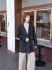 Gray Double-Sided Cashmere Coat - Korean Style Mid-Length Outerwear for Autumn/Winter