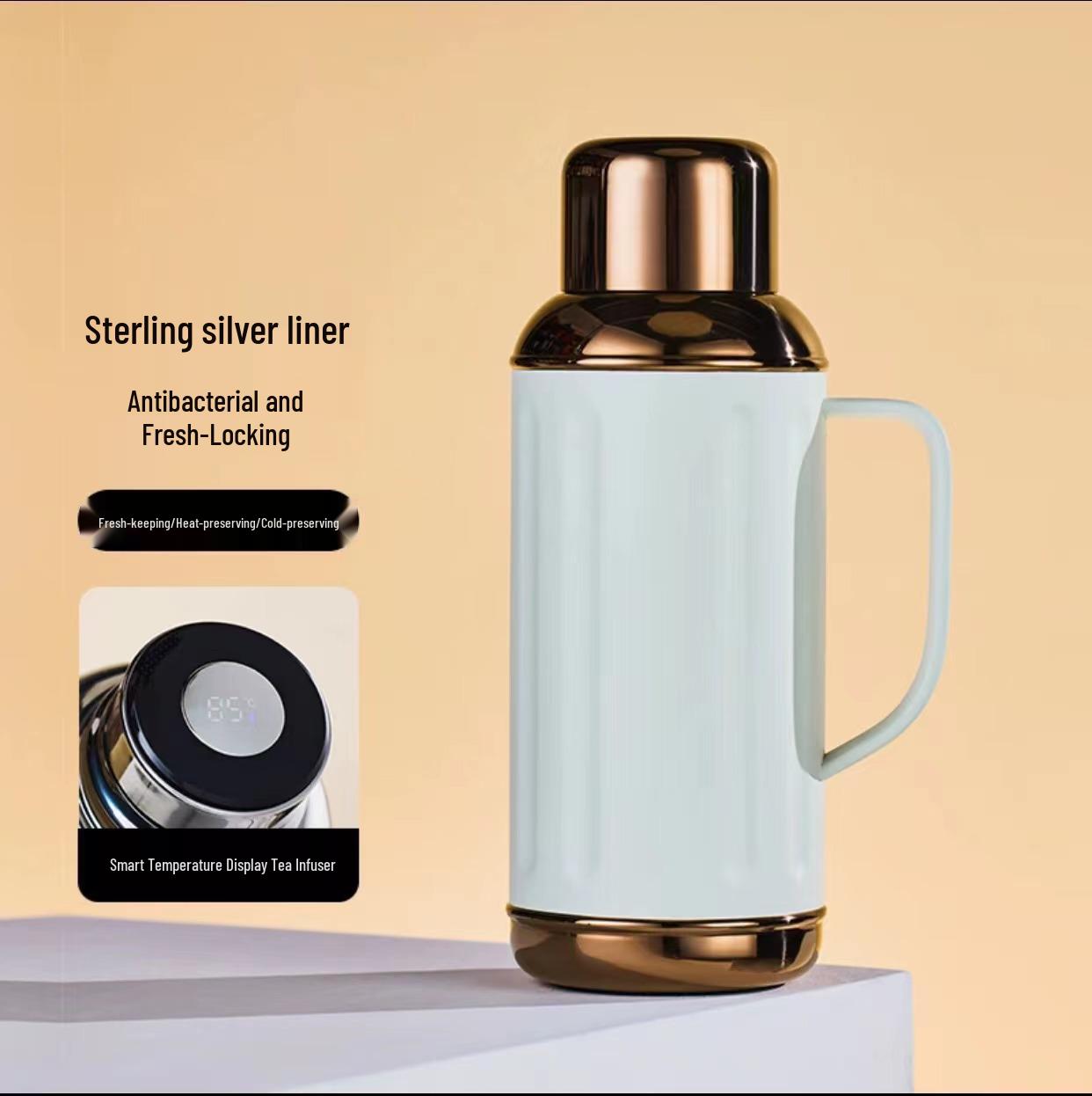 

Golden Era Portable Large Capacity Thermos Flask with Stainless Steel Inner Liner 1000ml