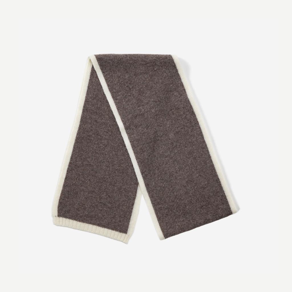 Knitted 100% wool scarf women's autumn and winter high-end sense new versatile narrow scarf simple warm shawl