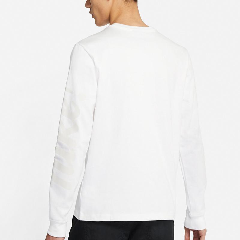 Nike Emoji Patch Long Sleeve Crew Neck T-Shirt Men Tops White DJ4135-100