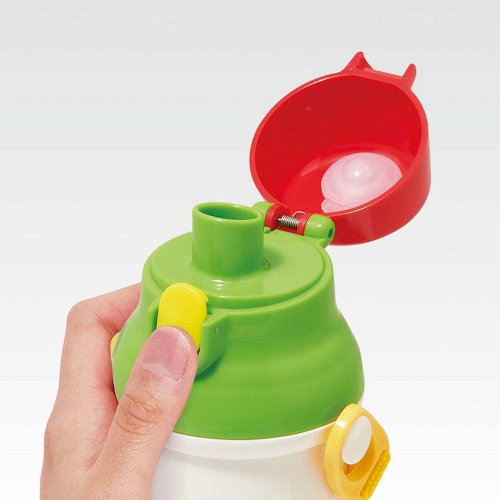 Skater Water Direct Dishwasher Made In Very Hungry Caterpillar for Boys and Children's Bottle, 480ml, Drinking, Plastic, One-Touch Operation, Safe,