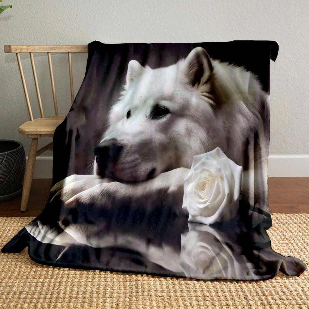 

1PC Animal Avatars Lying in A Daze Print Blanket, All-Season Multi-Use for Nap Camping Travel Car Sofa Luxury Gifts 75x90cm