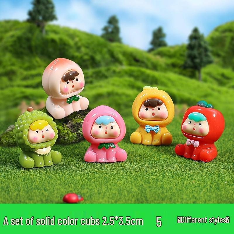 In Stock Hot-Selling Panda Doll Resin Craft Ornament for Micro Landscape Decor