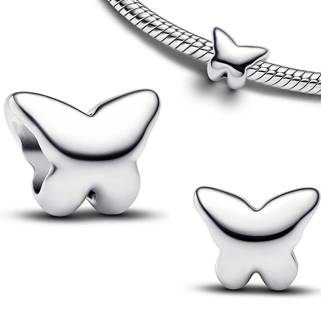 Summer Original 925 Silver Charms Colorful Butterfly Beads Minimalist Pendants Fit Bracelet Necklace DIY Jewelry Gift