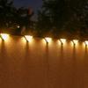 White/Warm Light Outdoor Solar Step Lights Landscape Light  Terrace Guardrail Decoration