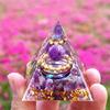 Orgonitová pyramida Krystaly Přírodní kámen Generátor orgonové energie Léčení Reiki Čakra Meditační Ozdoby Řemesla Kancelářská dekorace