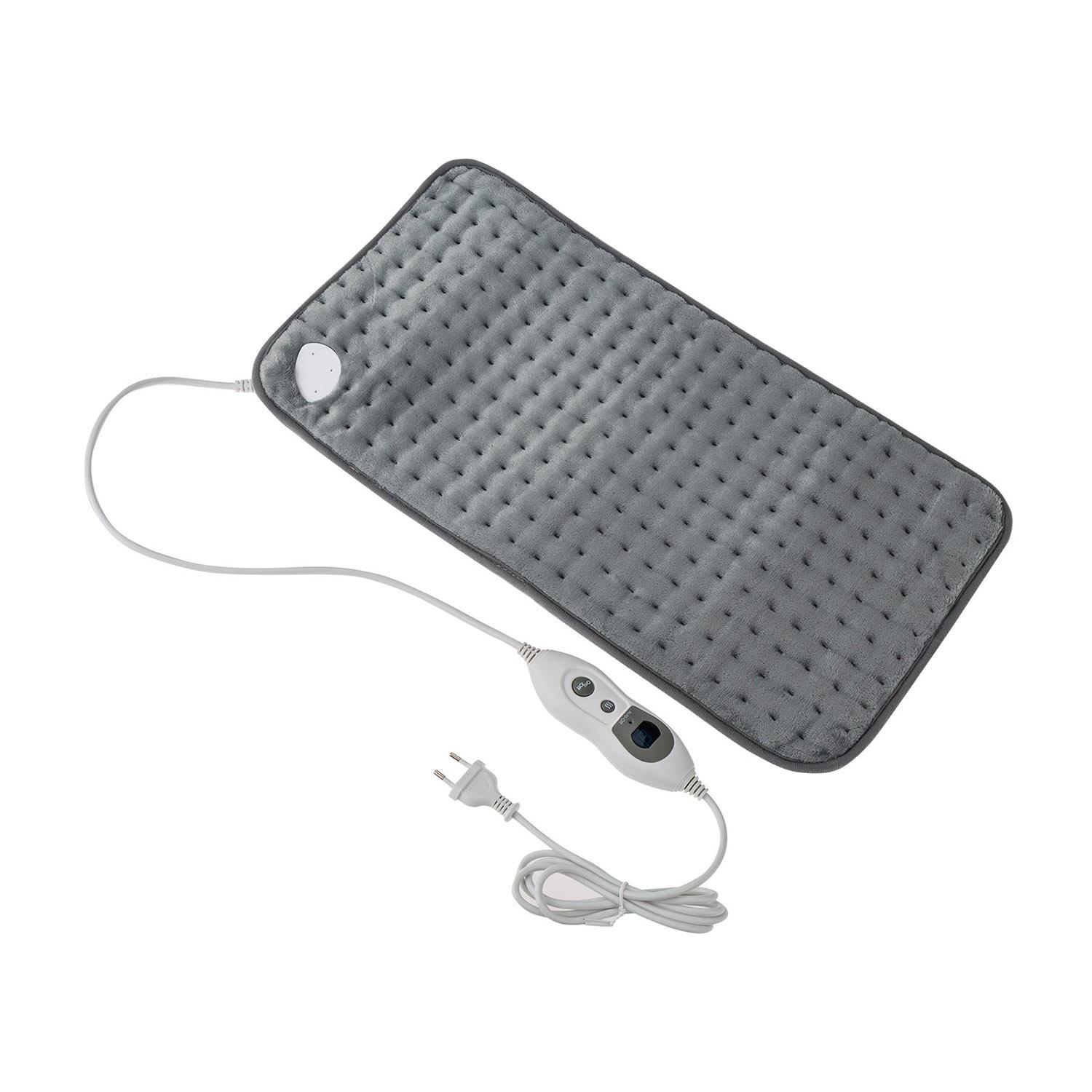 

Electric Heating Pad Grey 30 * 60cm 100W Flannel Moist Dry Therapy Auto Shut Off Washable for Shoulder Back Pain Cramp 1 Piece