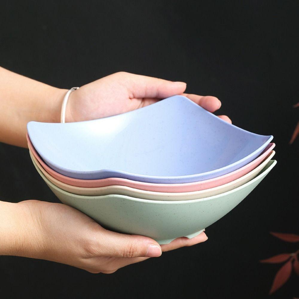 10pcs Plastic Square Salad Plate Heat-resistant Cuisine Dish Multifunctional Soup Bowl  Restaurant