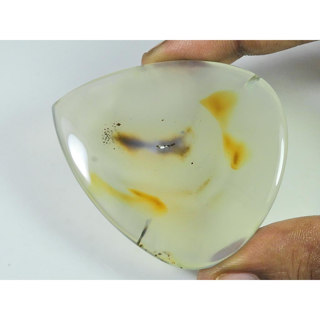 68Cts. Natural Botswana Agate Oval Cabochon Loose Gemstone 29X50X05 MM SK-4081