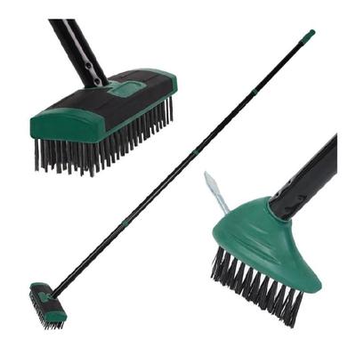 Weeding Wire Brush Set Physical Grass Removal Systems Adjustable Floor Scrubber For Gardening Rough Stains Cleaning