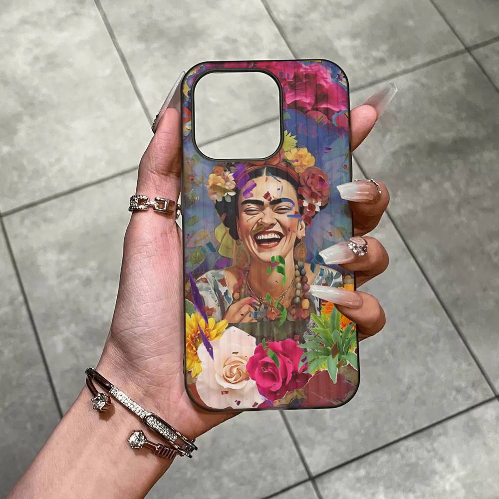 

Fashion F-Frida K-KahlosS Luxury Phone Case For IPhone 17 Air 16 15 14 13 12 11 Pro Max Pro Plus Ripple Shockproof iPhone 14