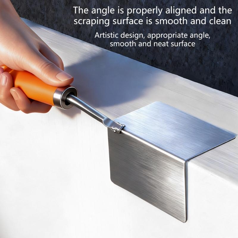 Durability Steel 90degree Corner Trowel with AntiSlip Handle Hanging Hole for Easy Storage Use Drywall Corner Tool