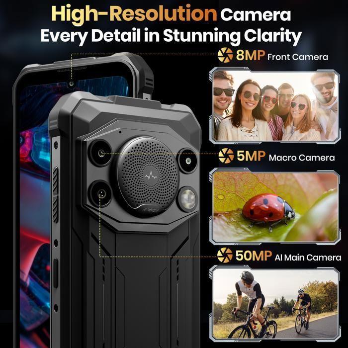 FOSSiBOT F110 Pro 5G - Smartphone incassable 6,7" HD+ • 20 Go RAM • 128 Go (ext. 2 To) • 50 MP • 10000 mAh • IP68/IP69K
