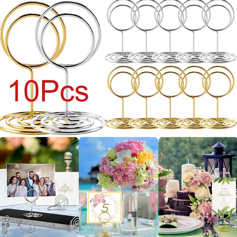 10/15Pcs/Pack Name Sign Card Clip Home Decoration Metal Theme Parties Birthday Sturdy Table Number Wedding Place Card Holders