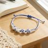 Pulsera de porcelana azul y blanca pulsera de cerámica pulsera Cruz colgante lazo colgante