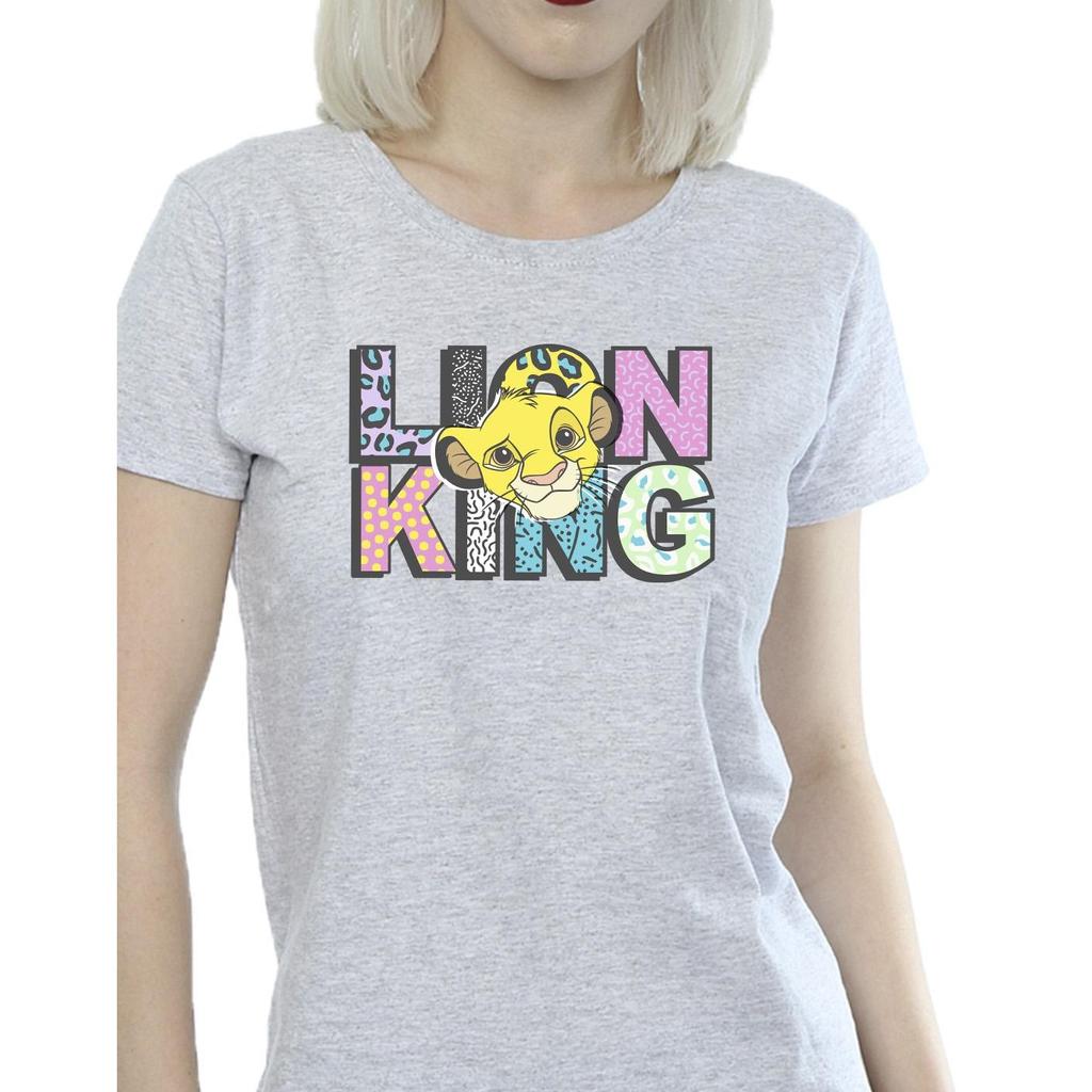 Disney Womens/Ladies The Lion King Pattern Logo Cotton T-Shirt