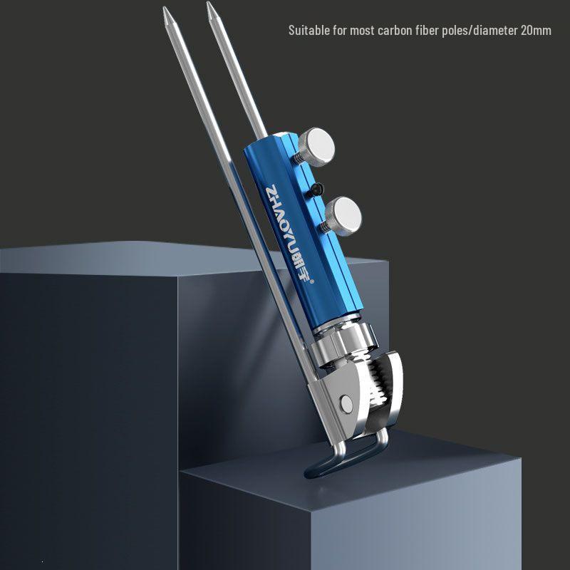 Stainless Steel Two-in-One Fishing Rod Holder & Ground Stake Stand